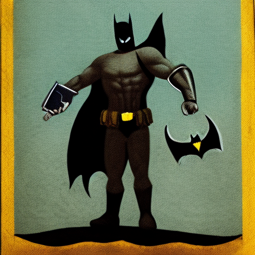 Batman wielding a banana