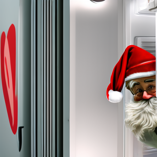 CCTV of Santa Claus raiding the fridge