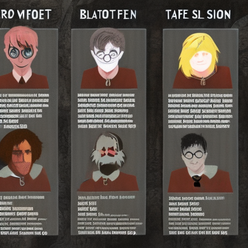 ographic of the characters of Harry Potter : 1