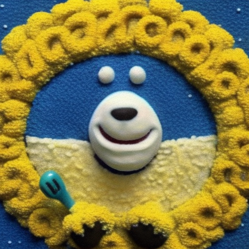 the moon is made of cheese. intricately detailed. close up. yellow. wallace and gromit