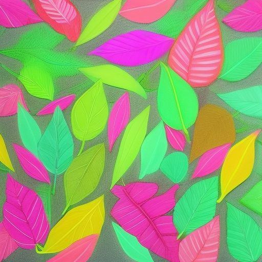 neon leaves