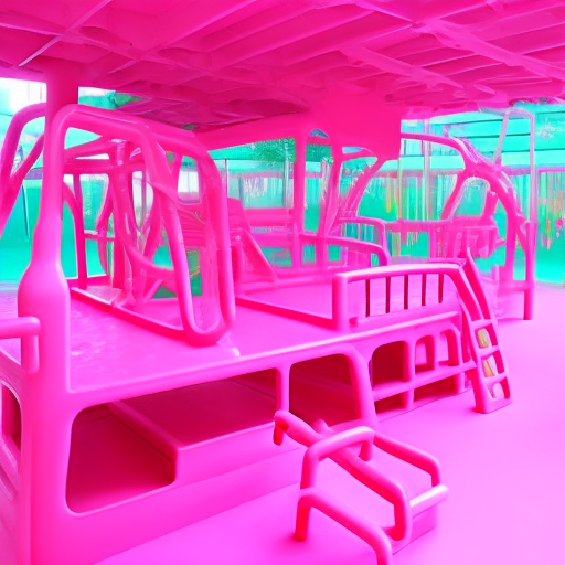 all pink plastic playground