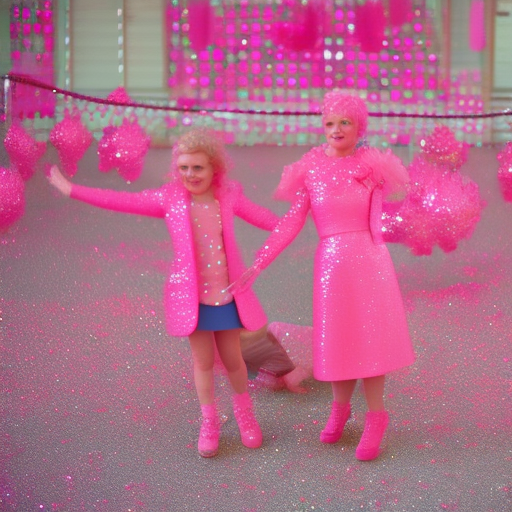 all pink plastic playground sequins sparkle glitter