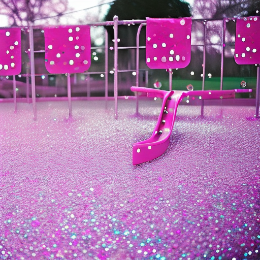 all pink plastic playground sequins sparkle glitter