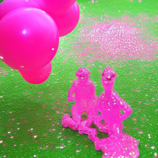 pink plastic playground sequins sparkle glitter
