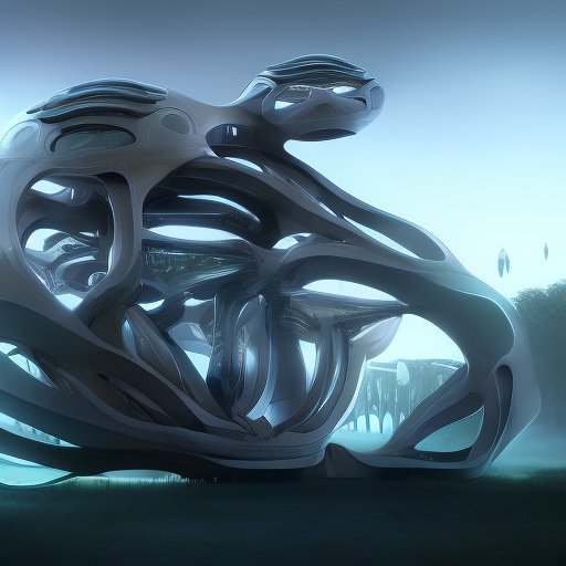 a cyborg organic biological futurism pavilion could breathe with building skin, trending on artstation. a cyborg organic biological futurism pavilion could breathe with building skin, trending on artstation