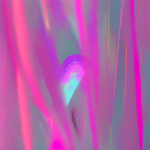 abstract glitch art pinks purples iridescent digital techno neon glow