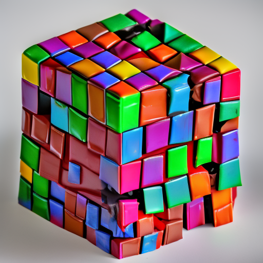 a rubik's cube made out of chocolate