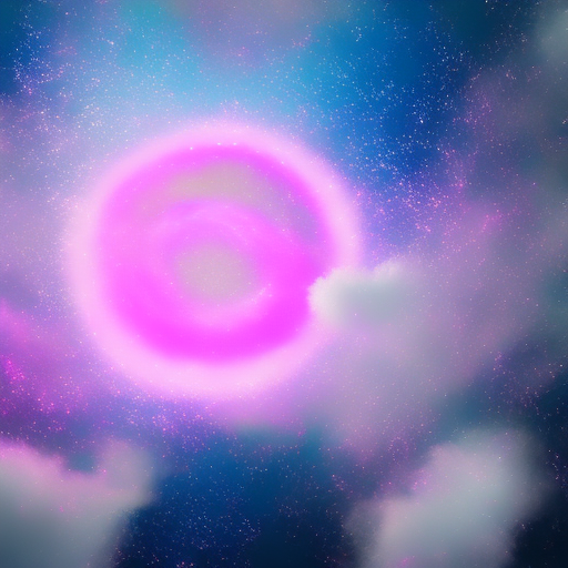 swirling pink smoke glitter sparkle stars clouds sky moon