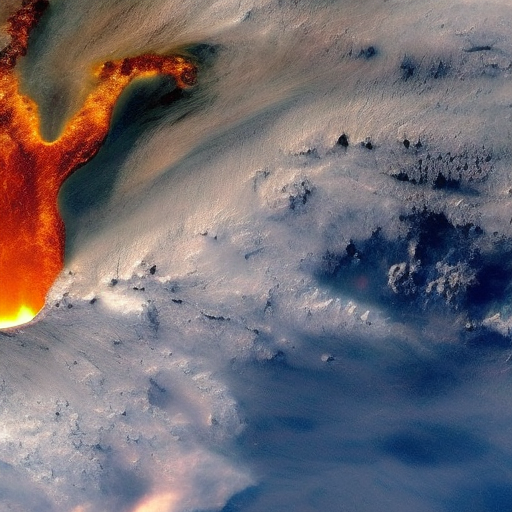 The biggest volcanic eruption ever seen from space, captured by two different satellites