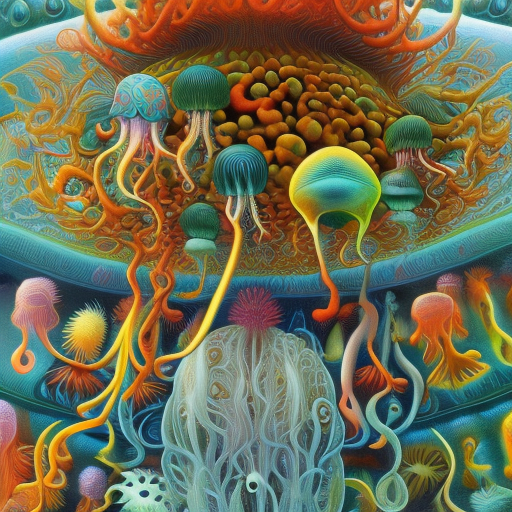 neo surrealism, jellyfish art by... | Video by prykie | Genmo