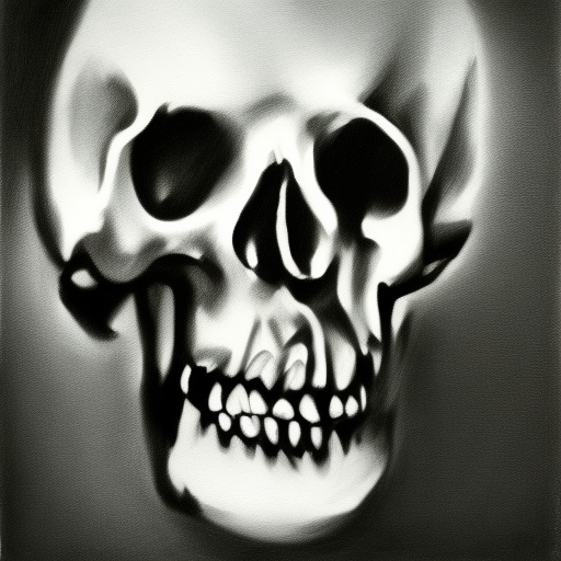 a realistic skull, dramatic lighting