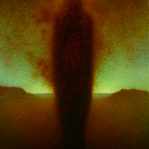 full body angel holding a gun, beksinski