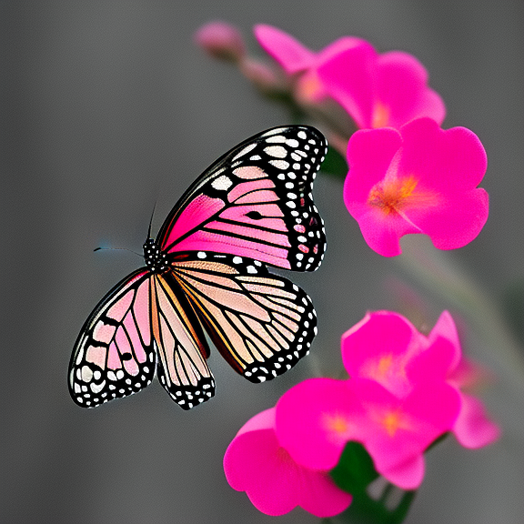 pink butterfly flat