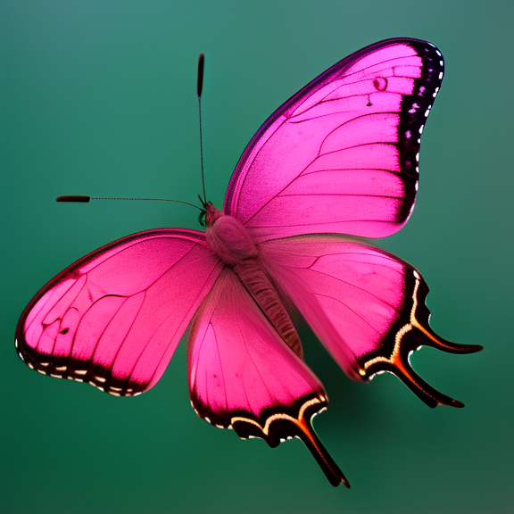 pink butterfly spread laid out