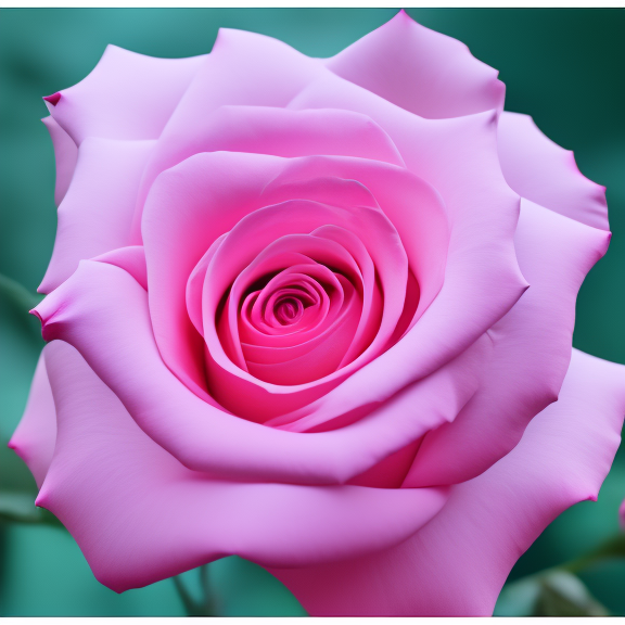 pink rose full bloom side view