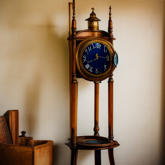 an antique standing clock in an old house