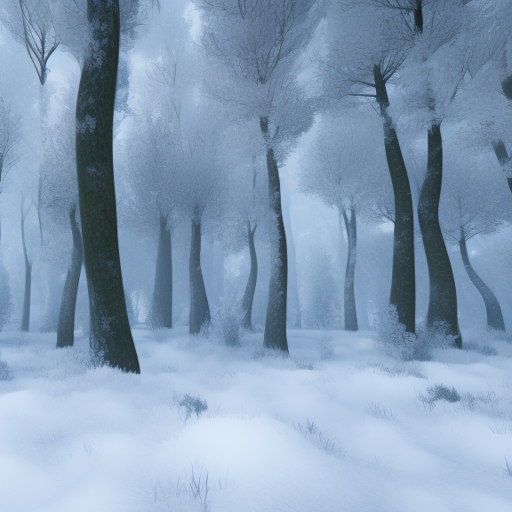 a snowy forest