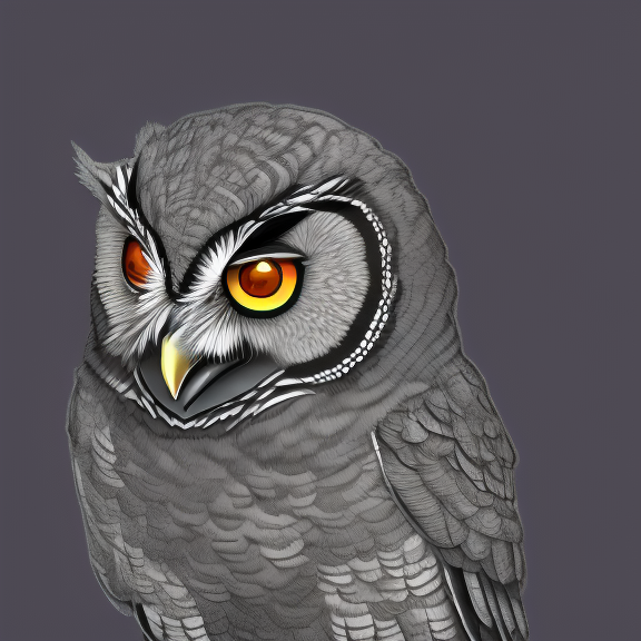 a detailed owl, digital art, HD