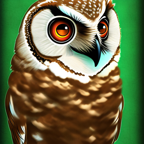 a detailed owl, digital art