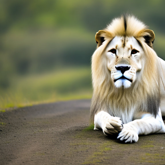 a white lion