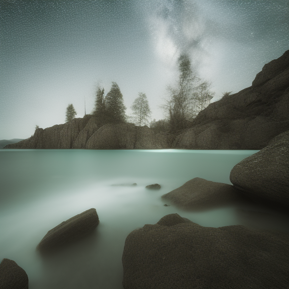 long exposure ultrarealistic landscape

