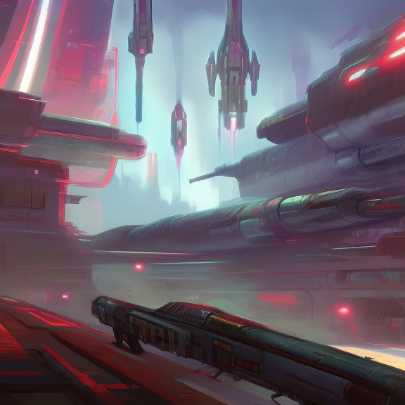 Cyberpunk art of a rocket launche