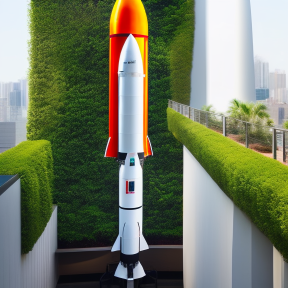 “cyberpunk art piece featuring a rocket launch in a tropical setting. Showcase the contrast between the high-tech rocket and the lush, natural surroundings, and use a wide shot to capture the scale of the launch and the surrounding environment. cyberpunk art piece featuring a rocket launch in a tropical setting. Showcase the contrast between the high-tech rocket and the lush, natural surroundings, and use a wide shot to capture the scale of the launch and the surrounding environment. cinematic lighting, Royal blue”