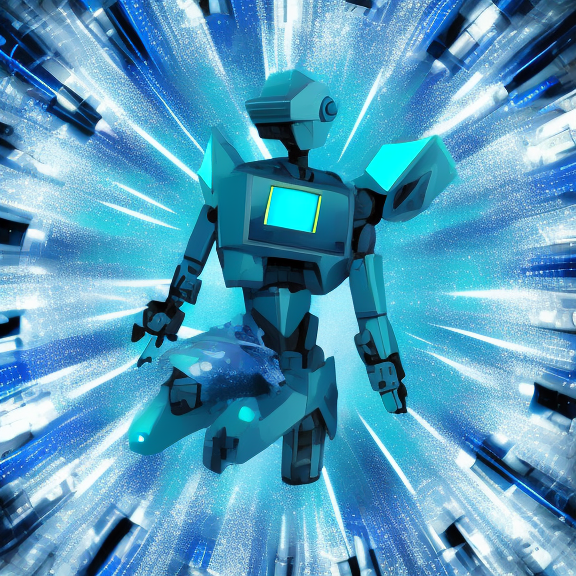 a shattered glass robot