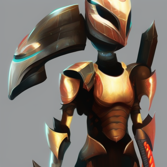Create a digital illustration of a futuristic armor made from the ss
