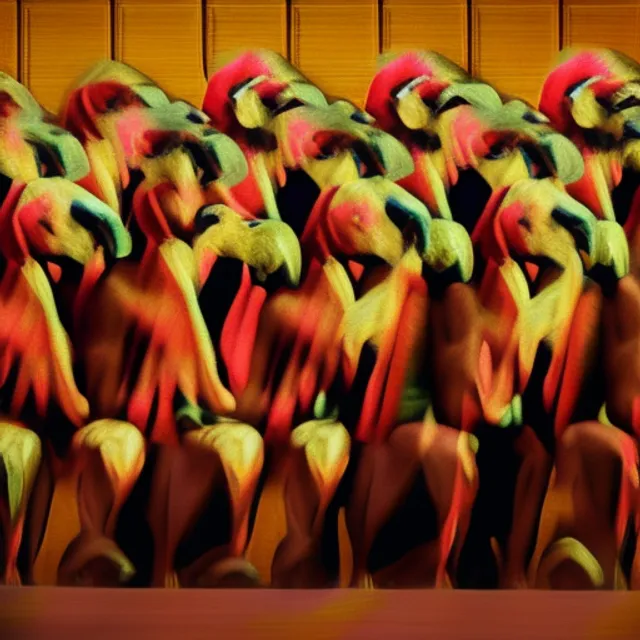 a group of flamingoes on trial courtroom trippy colorful
judge is a lion judge robe gavel