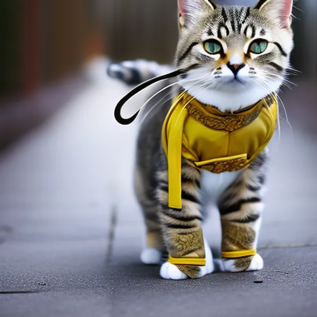 cat wear a Chinese coat