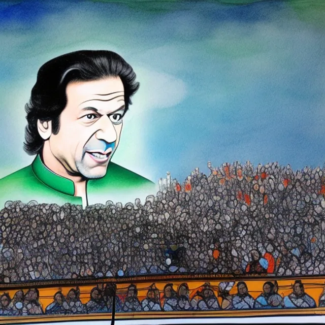 Imran Khan giving speech