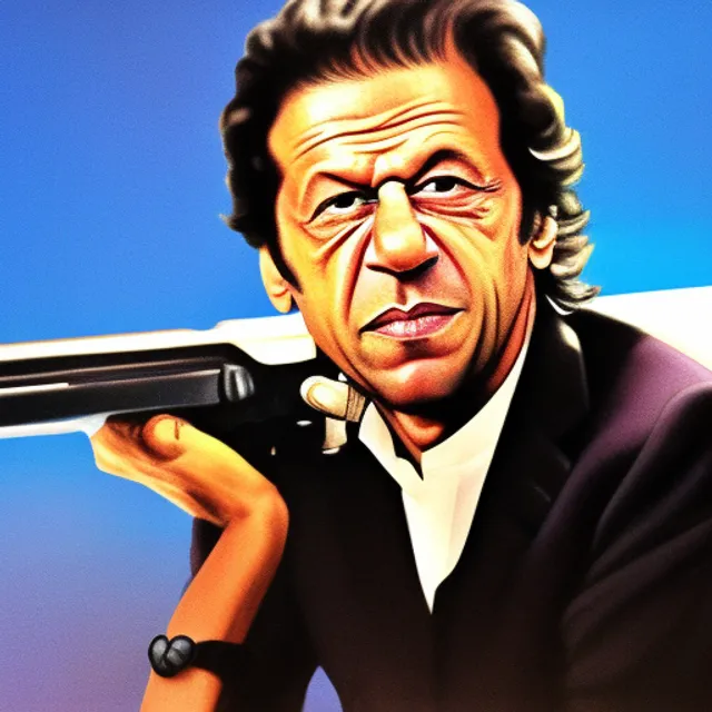 Imran Khan machine gun