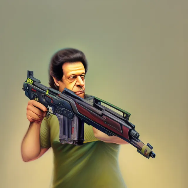 Imran Khan loads gun