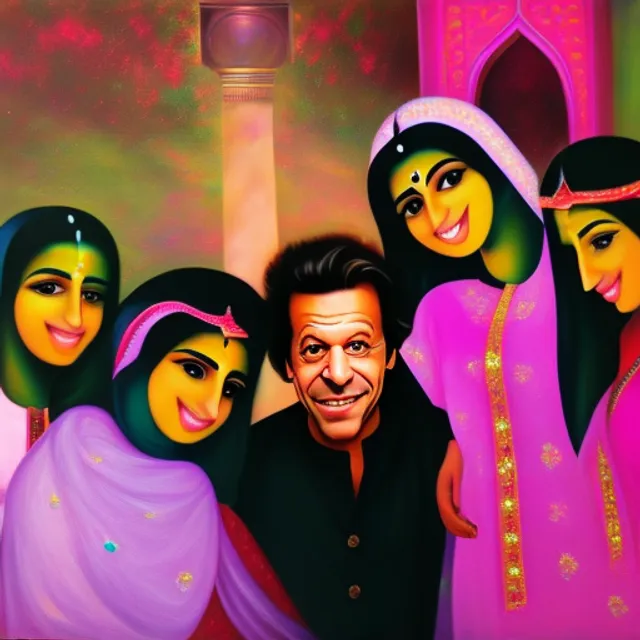 Imran Khan with girls