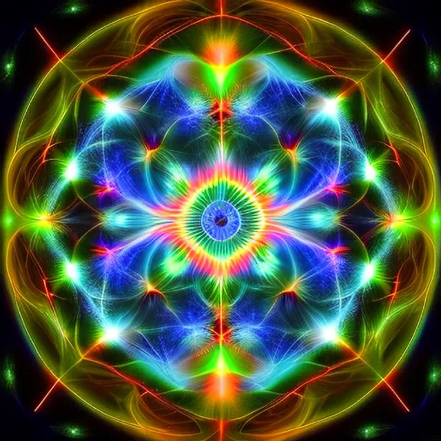 Insanely detailed fractal energetic light fibers fully wrapping a wonderful feminine body of Narmin Khalilova, holistic fibers, shamanic powers, assemblage point, cahkras, universal light, magic, aura, Meditation, lotus, manifestor 