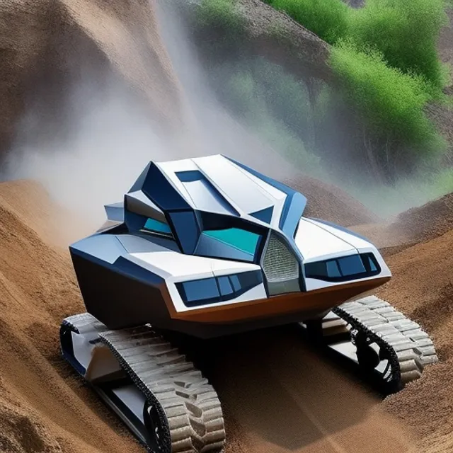 "Create a futuristic spider-like excavator, designed for demolition and excavation in harsh and inaccessible environments. The excavator should have multiple legs for stability and mobility, with a powerful claw or drill for breaking up and digging through hard materials. Incorporate sleek, high-tech design elements such as LED lighting, and advanced materials such as carbon fiber and titanium. Imagine it working tirelessly to clear debris in a post-disaster zone, or drilling for precious resources on a distant planet."