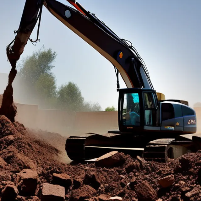 "Create a futuristic spider-like excavator, designed for demolition and excavation in harsh and inaccessible environments. The excavator should have multiple legs for stability and mobility, with a powerful claw or drill for breaking up and digging through hard materials. Incorporate sleek, high-tech design elements such as LED lighting, and advanced materials such as carbon fiber and titanium. Imagine it working tirelessly to clear debris in a post-disaster zone, or drilling for precious resources on a distant planet."