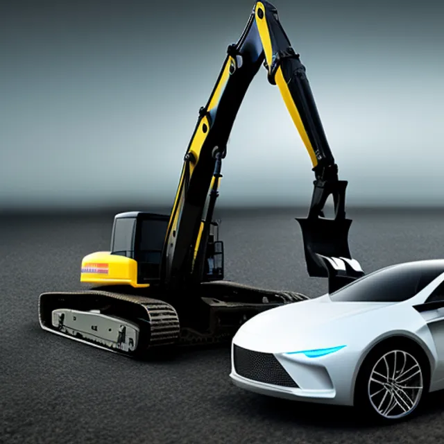 "Create a futuristic spider-like excavator, designed for demolition and excavation in harsh and inaccessible environments. The excavator should have multiple legs for stability and mobility, with a powerful claw or drill for breaking up and digging through hard materials. Incorporate sleek, high-tech design elements such as LED lighting, and advanced materials such as carbon fiber and titanium. Imagine it working tirelessly to clear debris in a post-disaster zone, or drilling for precious resources on a distant planet."