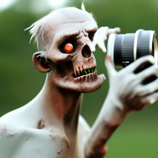 a zombie monster, close up, portrait, camera, detailed, HD