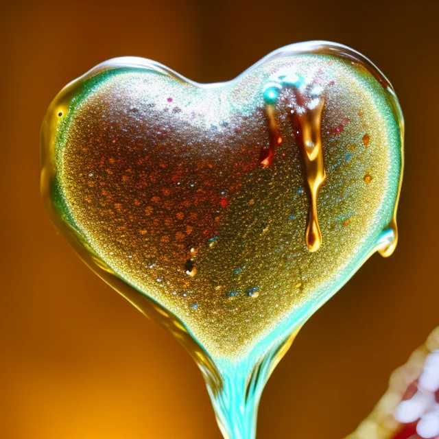 award winning  photo of  a heart driping 