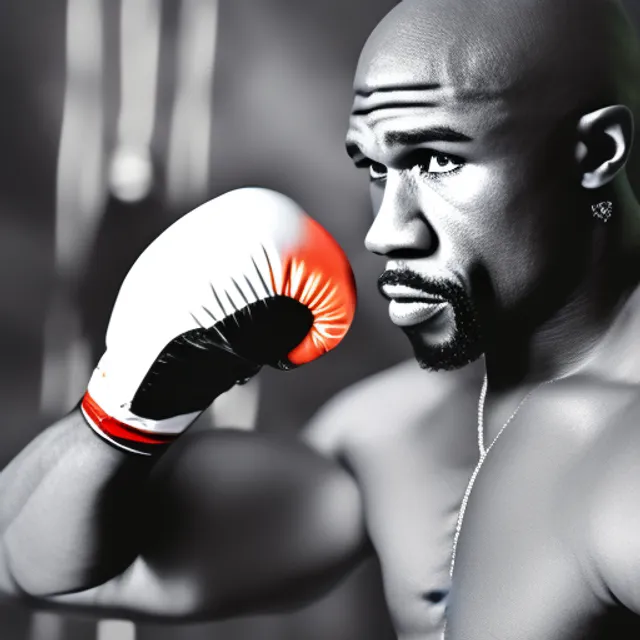 Floyd  mayweather  jr ep3. Floyd  mayweather  jr ep3. Figuration Libre, futuristic, intricate details, celestial, trending on shutterstock