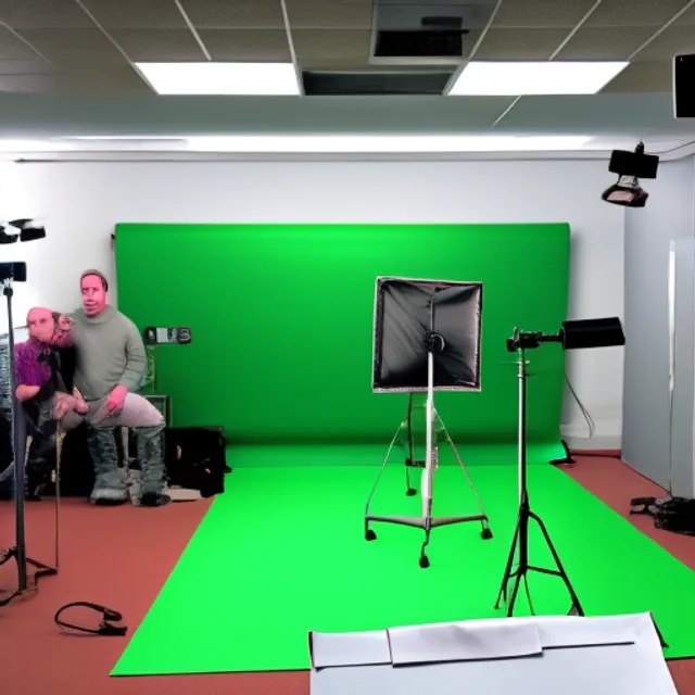 Plain green screen