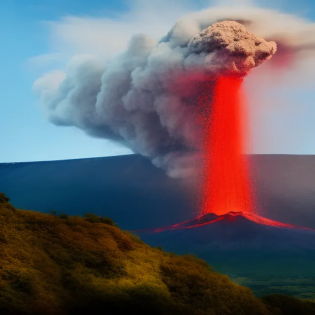 Worlds large volcano erupting 