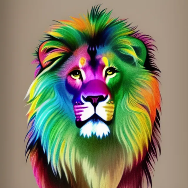 highly colored lion more color add
