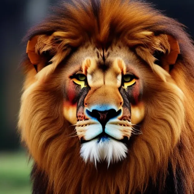 highly colored lion more color add
