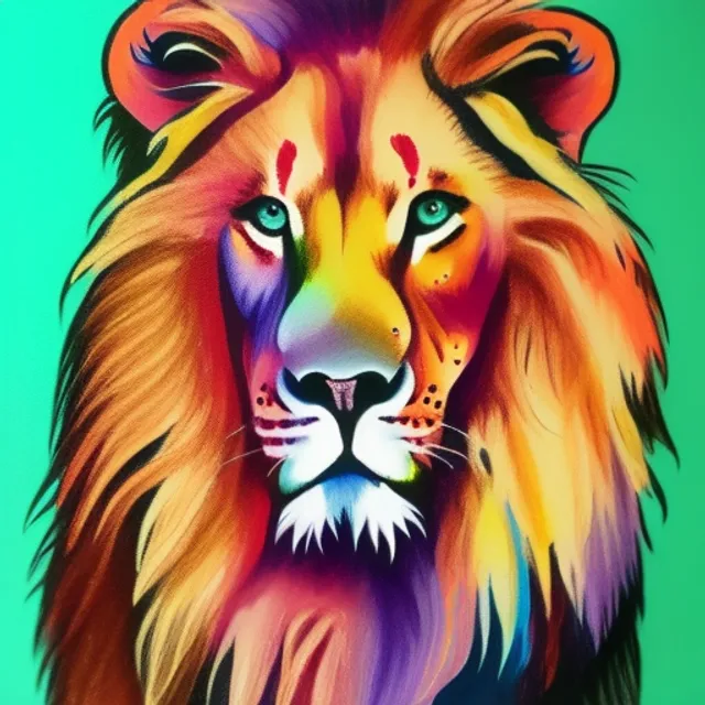 highly colored lion more color add
