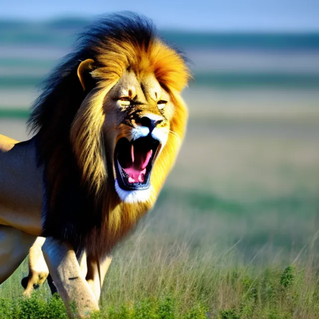 4d lion roaring