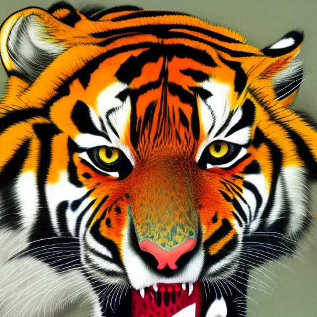 real tiger roar in 20 differnt color